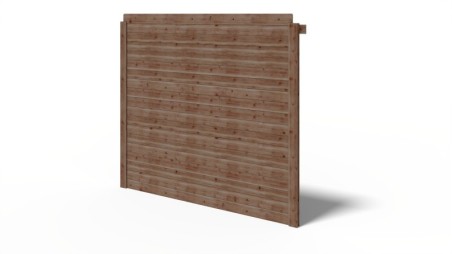 Pared para la caseta 28 mm - 2.35xh.2.15 m  - tratada.