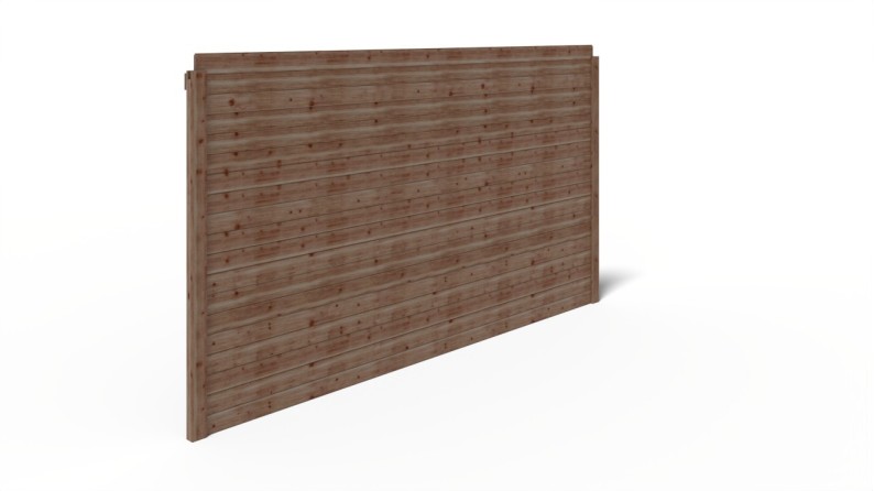 Pared para la caseta 28 mm - 3.85xh.2.15 m  - tratada.