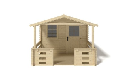 Caseta de jardín de madera-3x2.5 m - 13.5 m2 con terraza