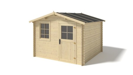 Caseta de jardín de madera-3x2.5 m - 16.5 m2 con terraza