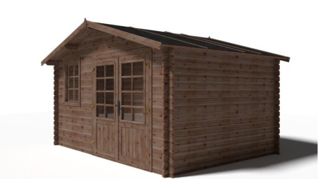 Caseta de jardín de madera 11.7 m2 - 3.9x3 m - 34 mm - impregnada