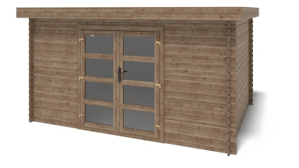 Caseta de jardín de madera 12 m2 - 4x3 m - 28 mm - impregnada