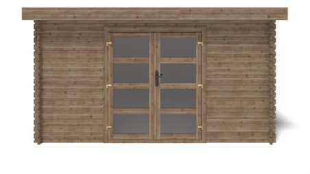 Caseta de jardín de madera 12 m2 - 4x3 m - 28 mm - impregnada