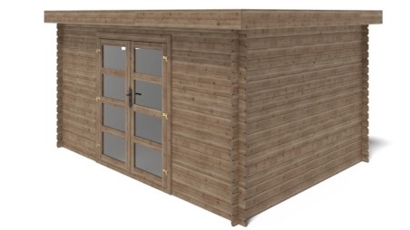 Caseta de jardín de madera 12 m2 - 4x3 m - 28 mm - impregnada
