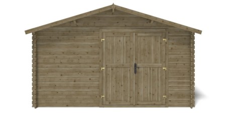 Caseta de jardín de madera 12 m2 - 4x3 m - 28 mm - impregnada