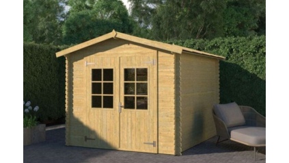 Caseta de jardín de madera 7.38 m2 - 2.46x3 m - 19 mm - impregnada