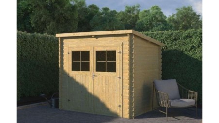 Caseta de jardín de madera 5 m2 - 2.5x2 m - 28 mm - impregnada