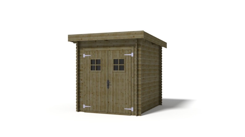 Caseta de jardín de madera 4.92 m2 - 2x2.46 m - 19 mm - impregnada