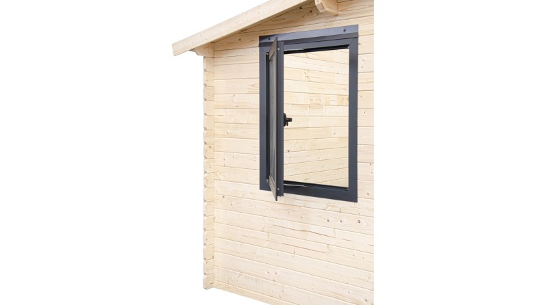 Caseta de jardín de madera-5x3 m - 25 m2 con terraza