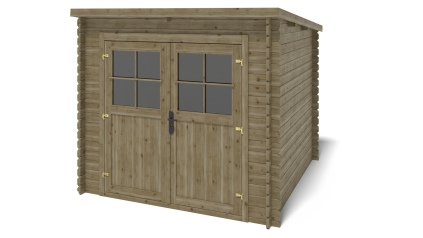 Caseta de jardín de madera 6.25 m2 - 2.5x2.5 m - 28 mm - impregnada