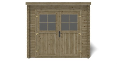 Caseta de jardín de madera 6.25 m2 - 2.5x2.5 m - 28 mm - impregnada