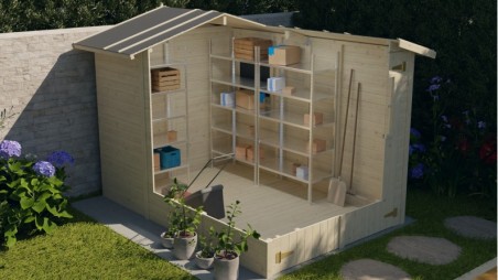 Caseta de jardín de madera 6 m2 - 2.07x2.94 m - 18 mm