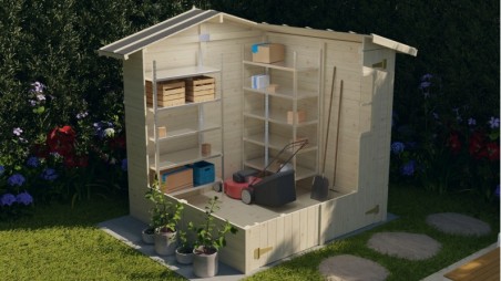 Caseta de jardín de madera 4.18 m2 - 2.07x1.96 m - 18 mm