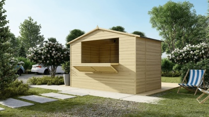 Quiosco caseta comercial 5.72 m2 - 3.11x1.84 m - 19 mm