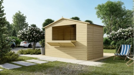 Quiosco caseta comercial 5.72 m2 - 3.11x1.84 m - 19 mm