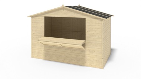 Quiosco caseta comercial 5.72 m2 - 3.11x1.84 m - 19 mm