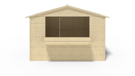 Quiosco caseta comercial 5.72 m2 - 3.11x1.84 m - 19 mm