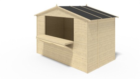 Quiosco caseta comercial 5.72 m2 - 3.11x1.84 m - 19 mm