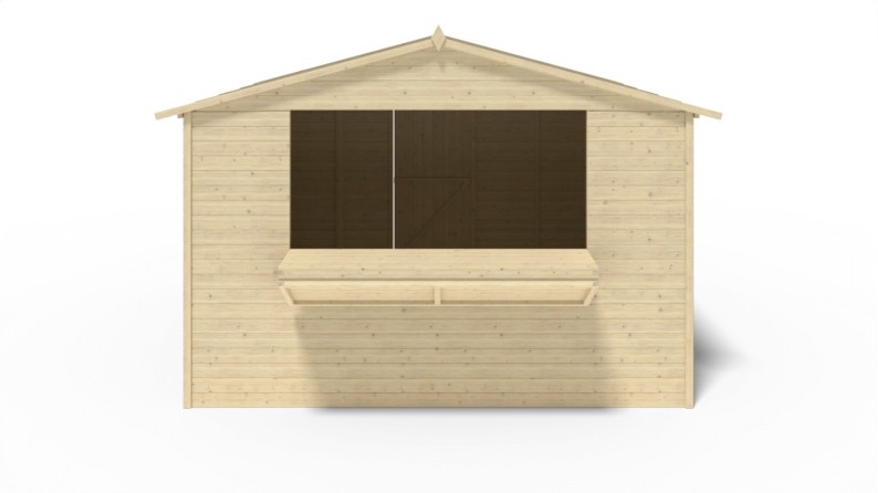 Quiosco caseta comercial 9.42 m2 - 3.11x3.03 m - 19 mm