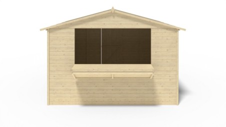 Quiosco caseta comercial 9.42 m2 - 3.11x3.03 m - 19 mm