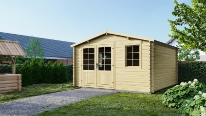 Caseta de jardín de madera 15.21 m2 - 3.9x3.9 m - 40 mm