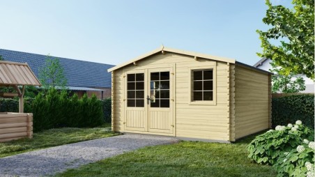 Caseta de jardín de madera 15.21 m2 - 3.9x3.9 m - 40 mm