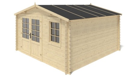 Caseta de jardín de madera 15.21 m2 - 3.9x3.9 m - 40 mm