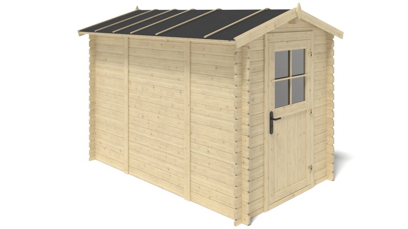 Caseta de jardin de madera 5.7 m2 - 1.9x3 m - 28 mm  