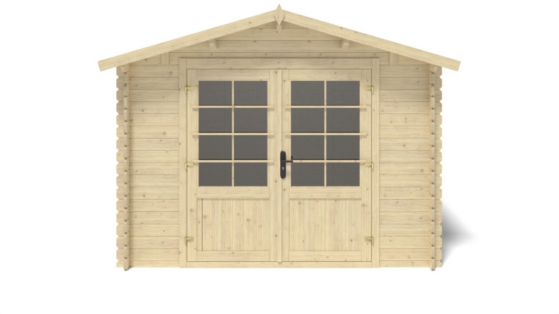 Caseta de jardin de madera 6 m2 - 3x2 m - 28 mm  