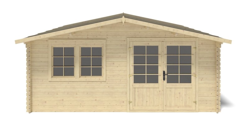 Caseta de jardín de madera 25 m2 - 5x5 m - 34 mm