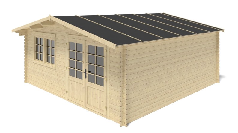 Caseta de jardín de madera 25 m2 - 5x5 m - 34 mm