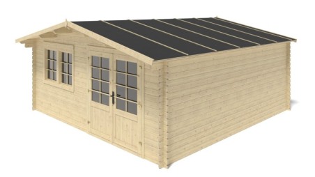 Caseta de jardín de madera 25 m2 - 5x5 m - 34 mm