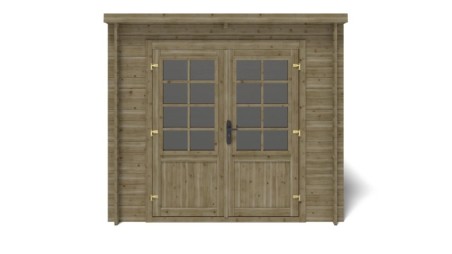 Caseta de jardín de madera 5 m2 - 2.5x2 m - 28 mm - impregnada