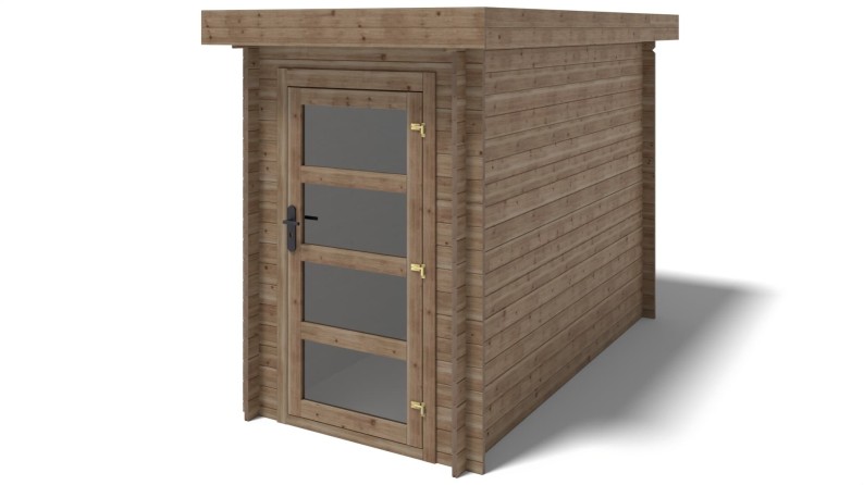 Caseta de jardín de madera 4.5 m2 - 1.5x3 m - 28 mm - impregnada