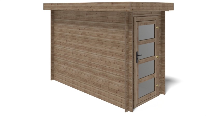 Caseta de jardín de madera 4.5 m2 - 1.5x3 m - 28 mm - impregnada