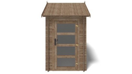 Caseta de jardín de madera 4.5 m2 - 1.5x3 m - 28 mm - impregnada