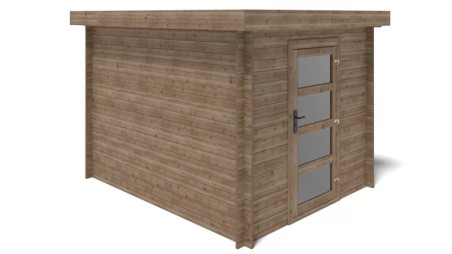 Caseta de jardín de madera 7.5 m2 - 2.5x3 m - 28 mm - impregnada