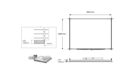 Caseta de jardín de madera 12 m2 - 4x3 m - 28 mm - impregnada