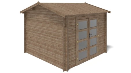 Caseta de jardín de madera 9 m2 - 3x3 m - 28 mm - impregnada