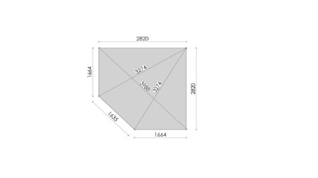 Caseta de jardín de madera 8 m2 - 3x3 m - 28 mm - impregnada