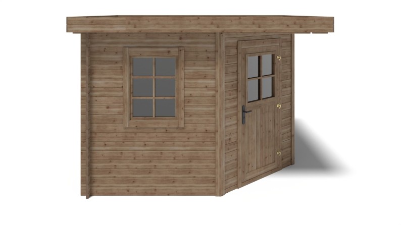 Caseta de jardín de madera 8 m2 - 3x3 m - 28 mm - impregnada