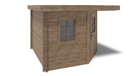 Caseta de jardín de madera 8 m2 - 3x3 m - 28 mm - impregnada