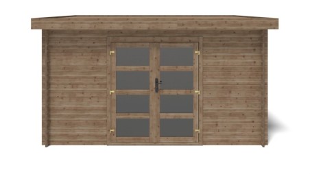 Caseta de jardín de madera 12 m2 - 4x3 m - 28 mm - impregnada