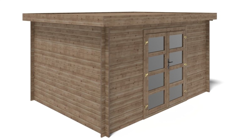 Caseta de jardín de madera 12 m2 - 4x3 m - 28 mm - impregnada