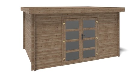 Caseta de jardín de madera 12 m2 - 4x3 m - 28 mm - impregnada