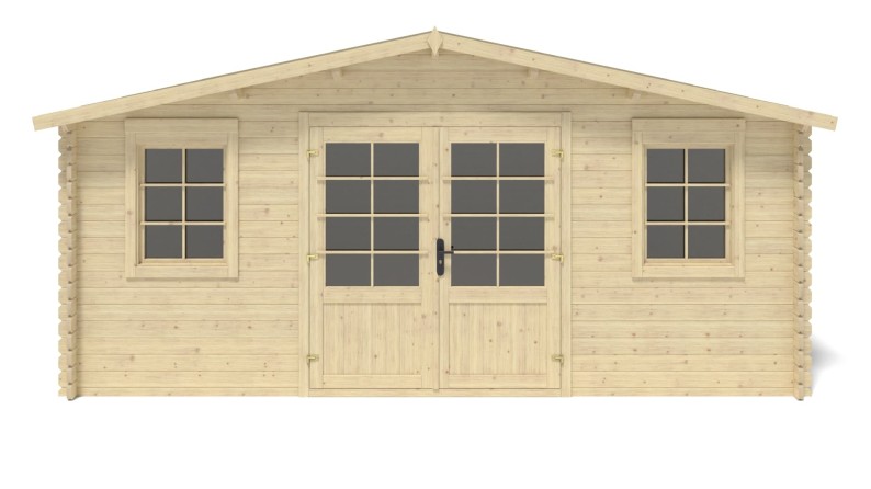 Caseta de jardín de madera 21.42 m2 - 5.1x4.2 m - 34 mm