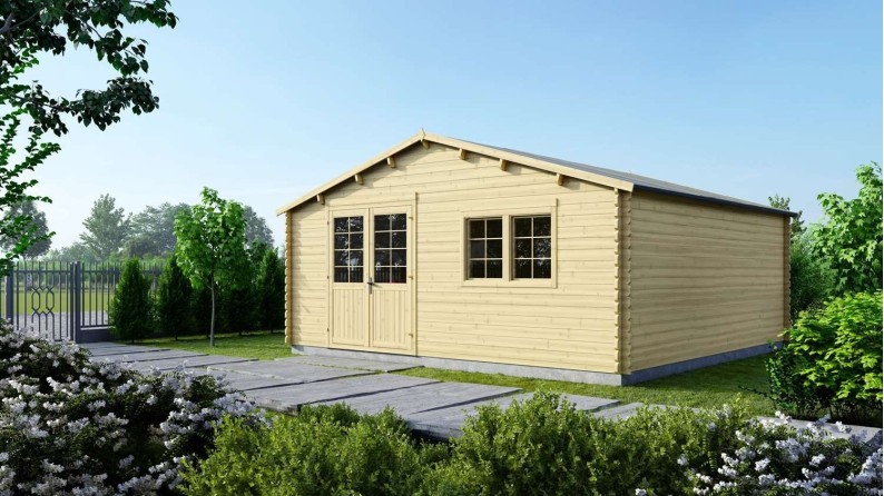 Caseta de jardín de madera 36 m2 - 6x6 m - 40 mm