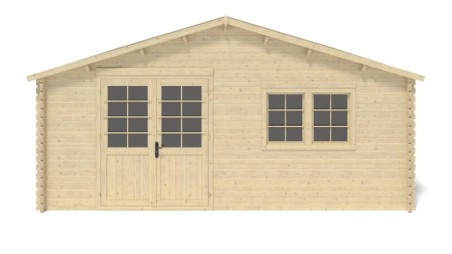 Caseta de jardín de madera 36 m2 - 6x6 m - 40 mm