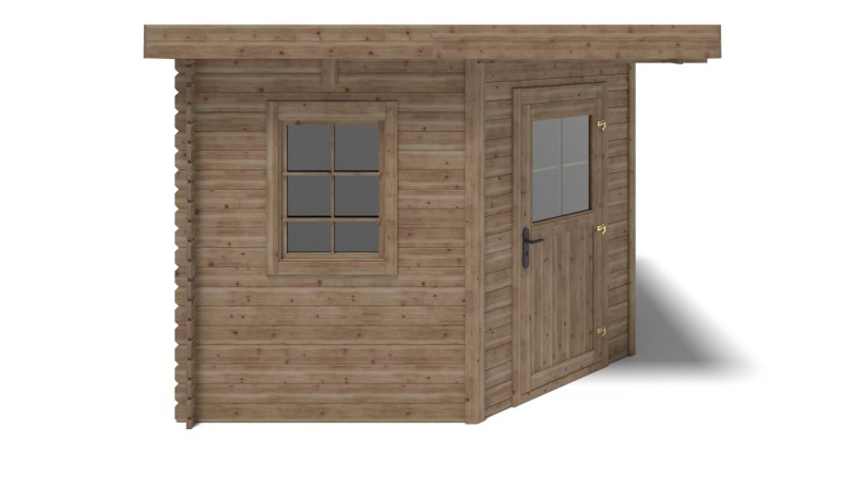 Caseta de jardín de madera 8 m2 - 3x3 m - 28 mm - impregnada