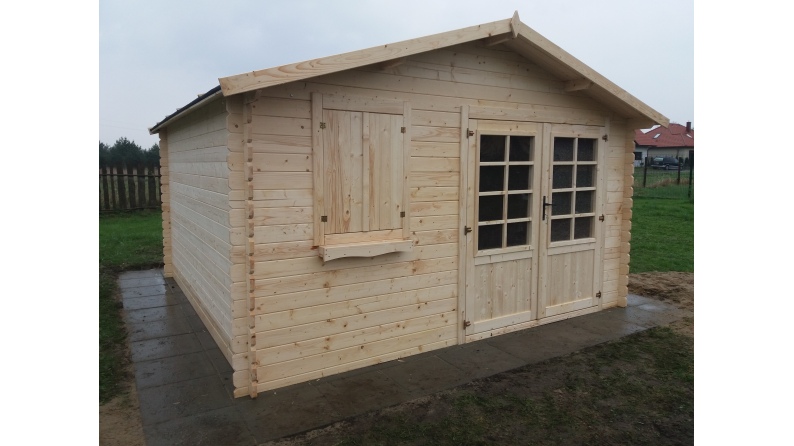 Caseta de jardín de madera 16 m2 - 4x4 m - 28 mm